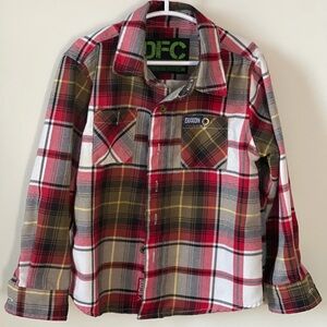 Boys DIXXON Red Plaid Flannel Shirt
